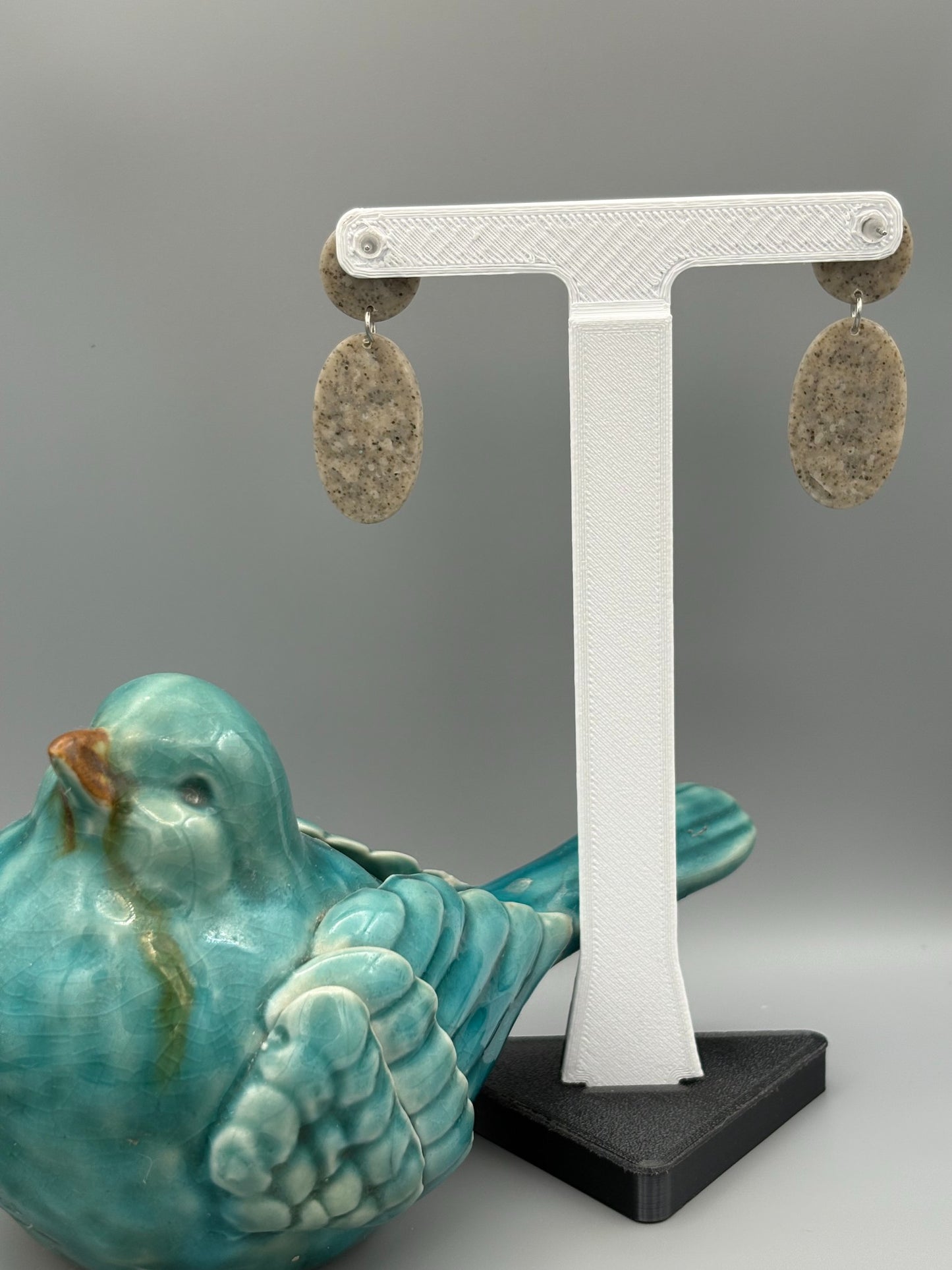 Mystic Moonlight Dangle Earrings - handcrafted polymer clay earrings by Lakeside Clay