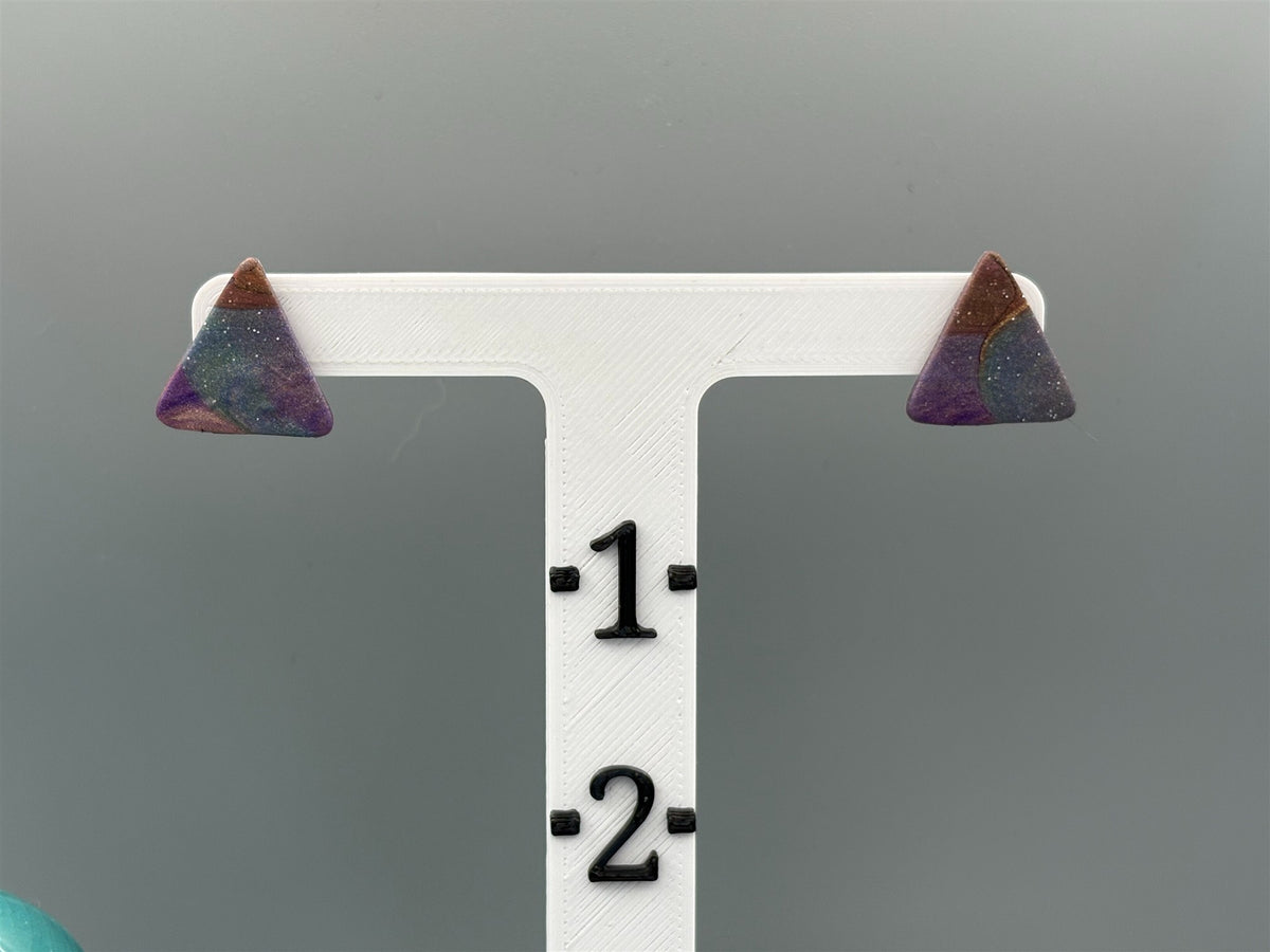 Boucles d'oreilles puces, souris, triangles