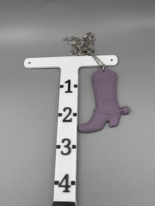 Collier Botte de Cow-boy Lilas