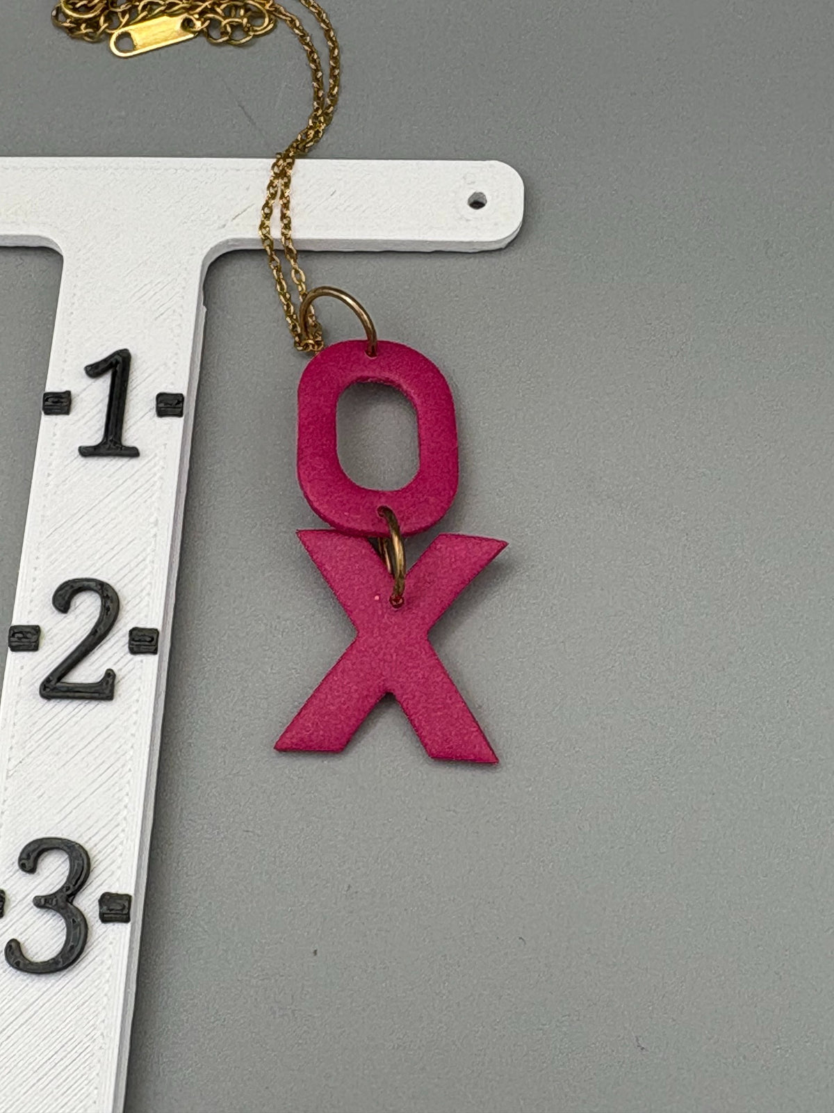 Pink Hug & Kiss Necklace
