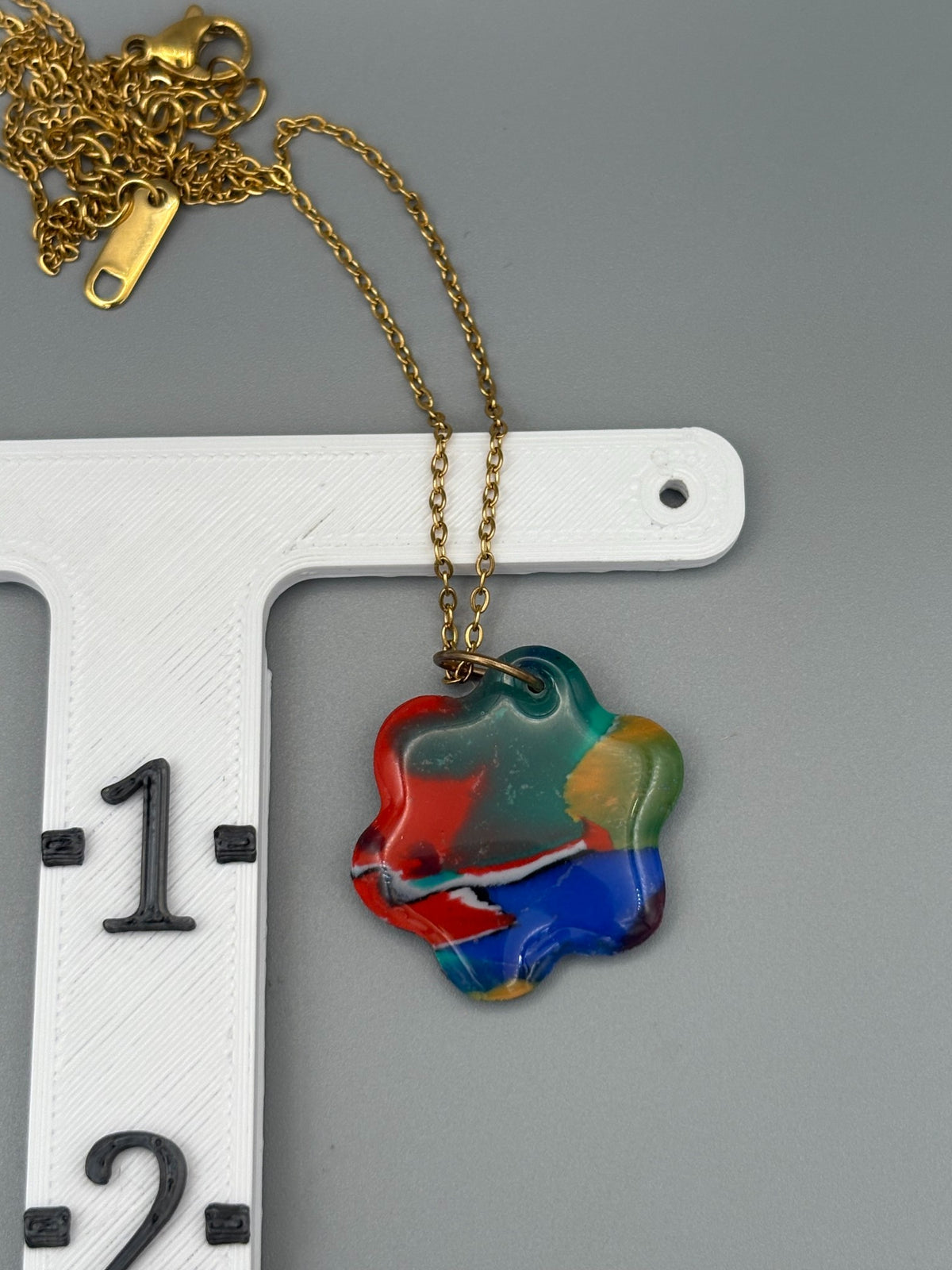 Water Colour Flower Necklace