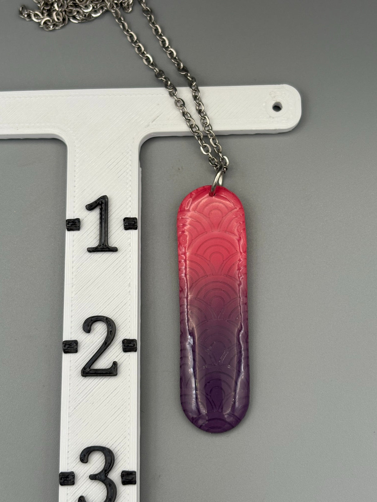 Pink Purple Ombre Bar Necklace
