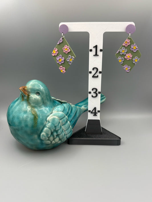Boucles d'oreilles Diamants Champs de lavande