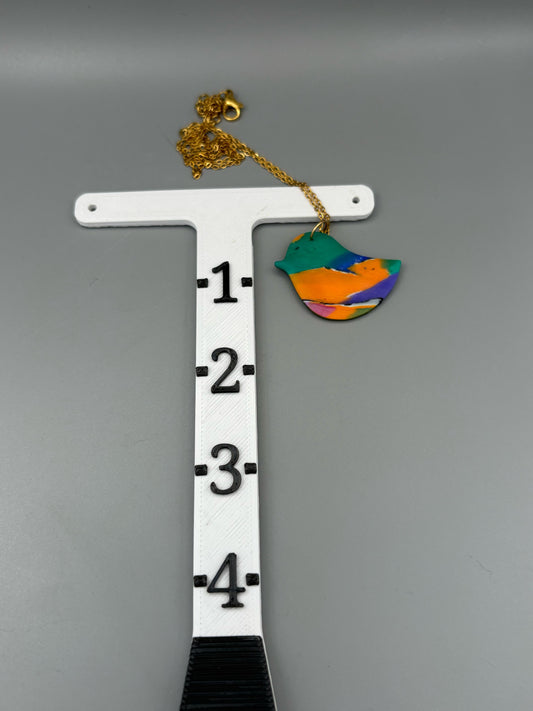 Collier oiseau aquarelle