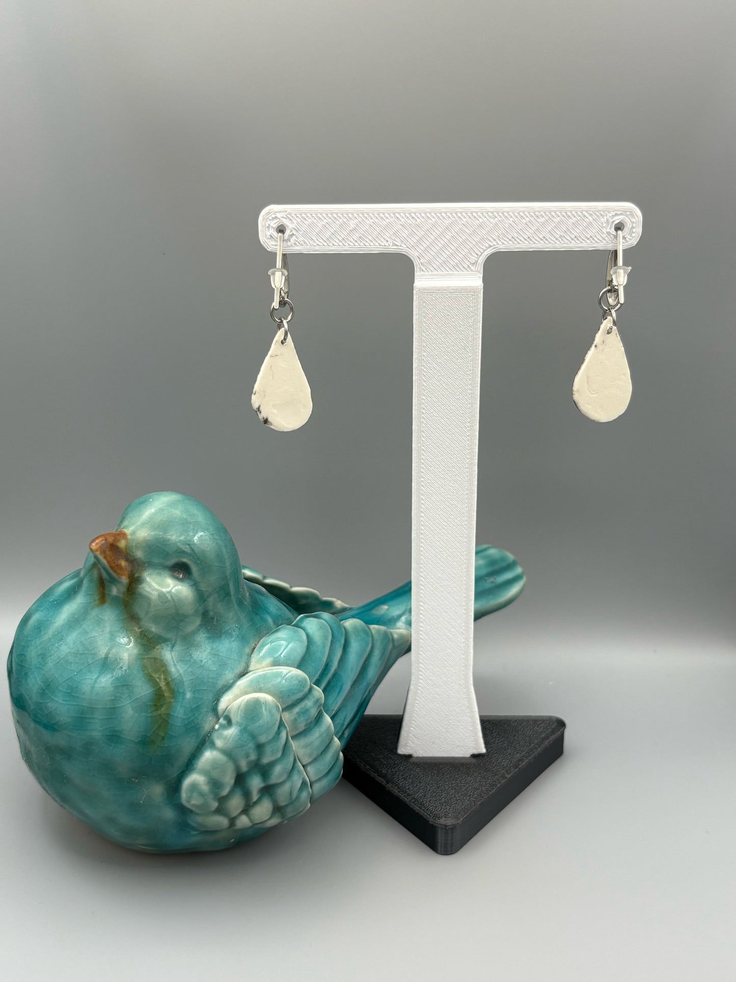 Spooky Drop Dangle Earrings - handcrafted polymer clay earrings by Lakeside Clay