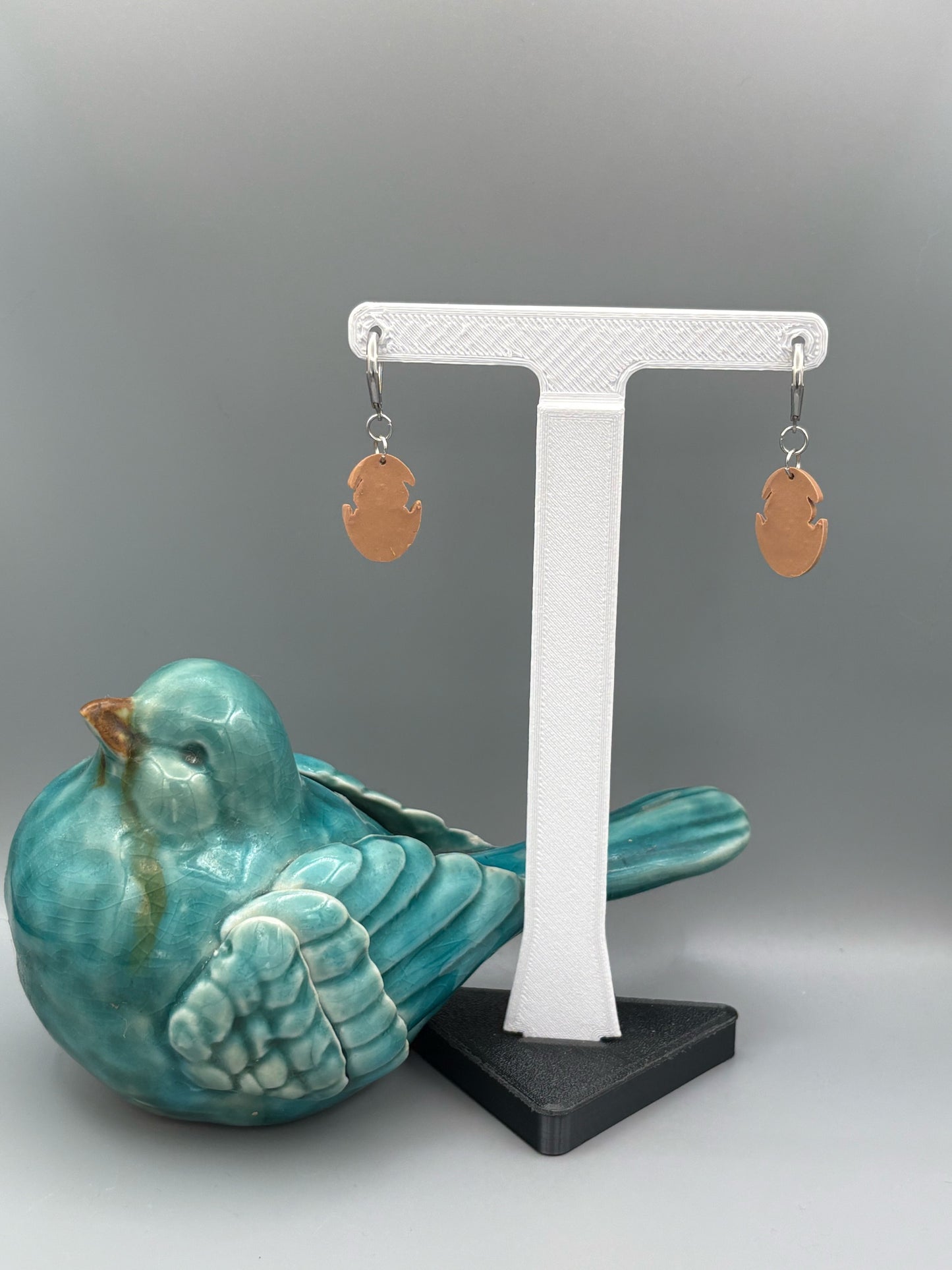 Hatching Yellow Chick Dangle Earrings - handcrafted polymer clay earrings by Lakeside Clay