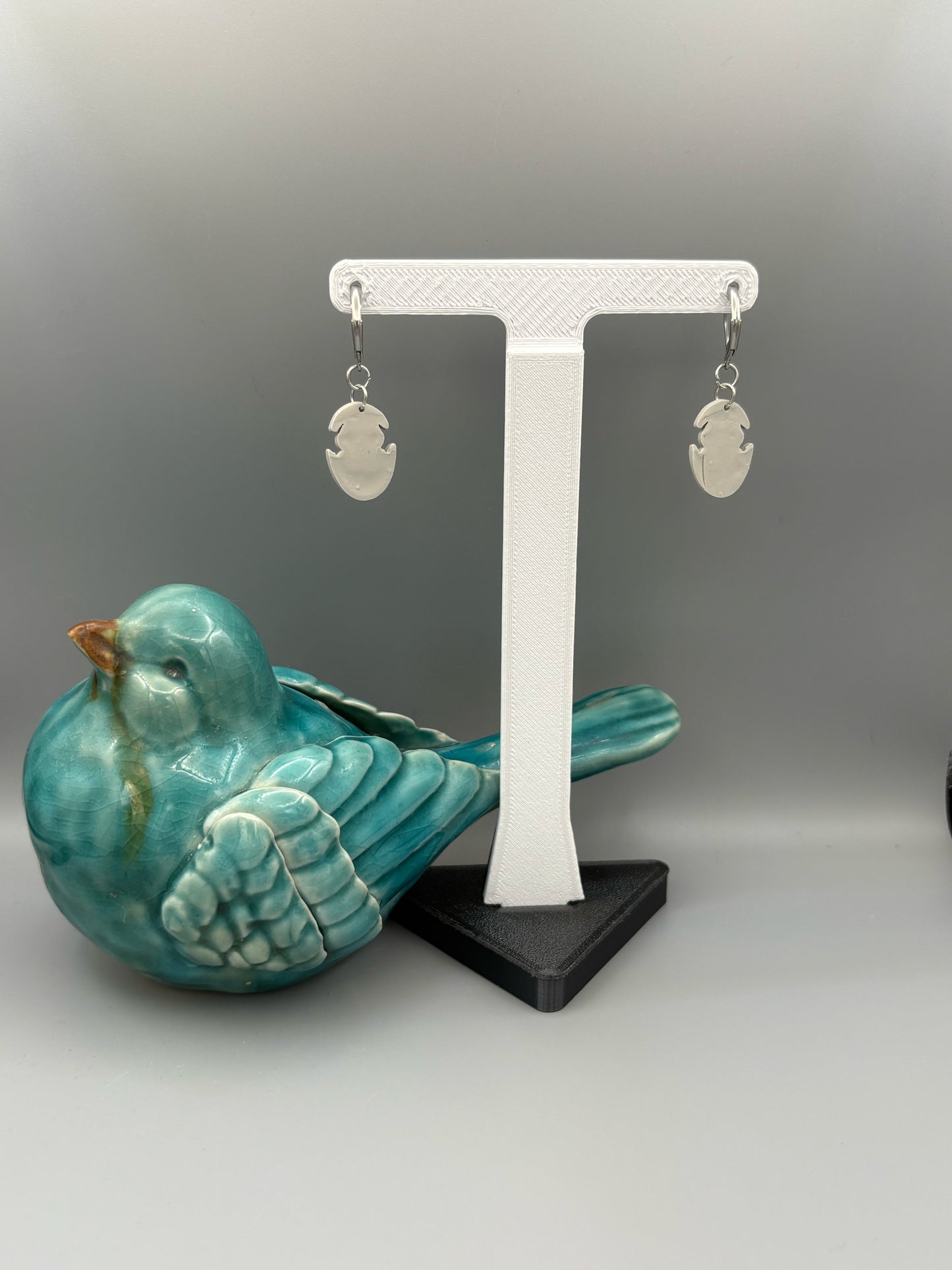 Hatching Yellow Chick Dangle Earrings - handcrafted polymer clay earrings by Lakeside Clay