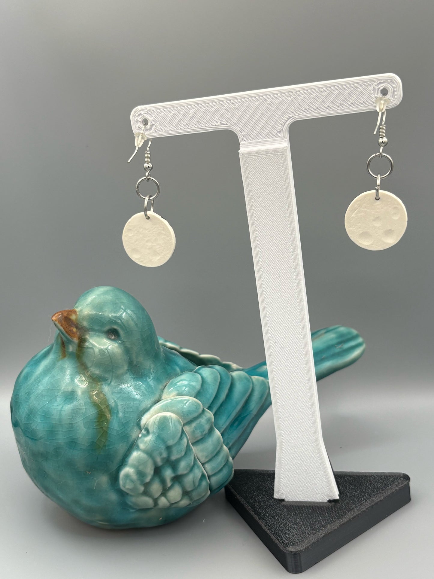 Soccer Ball Dangle Earrings - handcrafted polymer clay earrings by Lakeside Clay