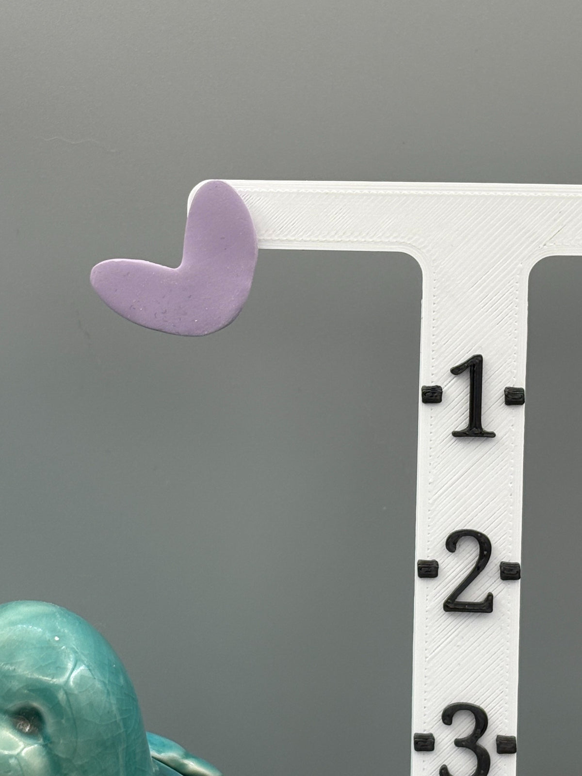 Lilac Curve Stud Earrings - handcrafted polymer clay earrings by Lakeside Clay