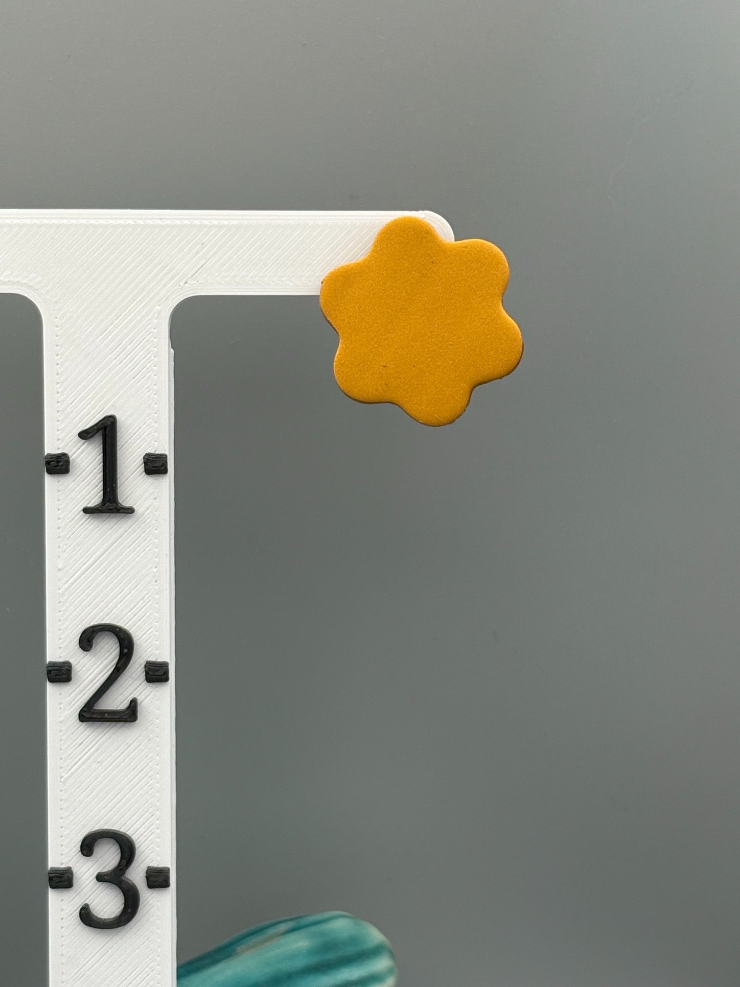 Gold Flower Stud Earrings - handcrafted polymer clay earrings by Lakeside Clay