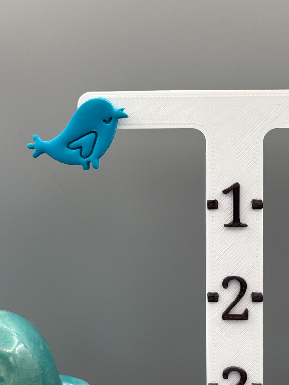 Teal Love Bird Stud Earrings - handcrafted polymer clay earrings by Lakeside Clay