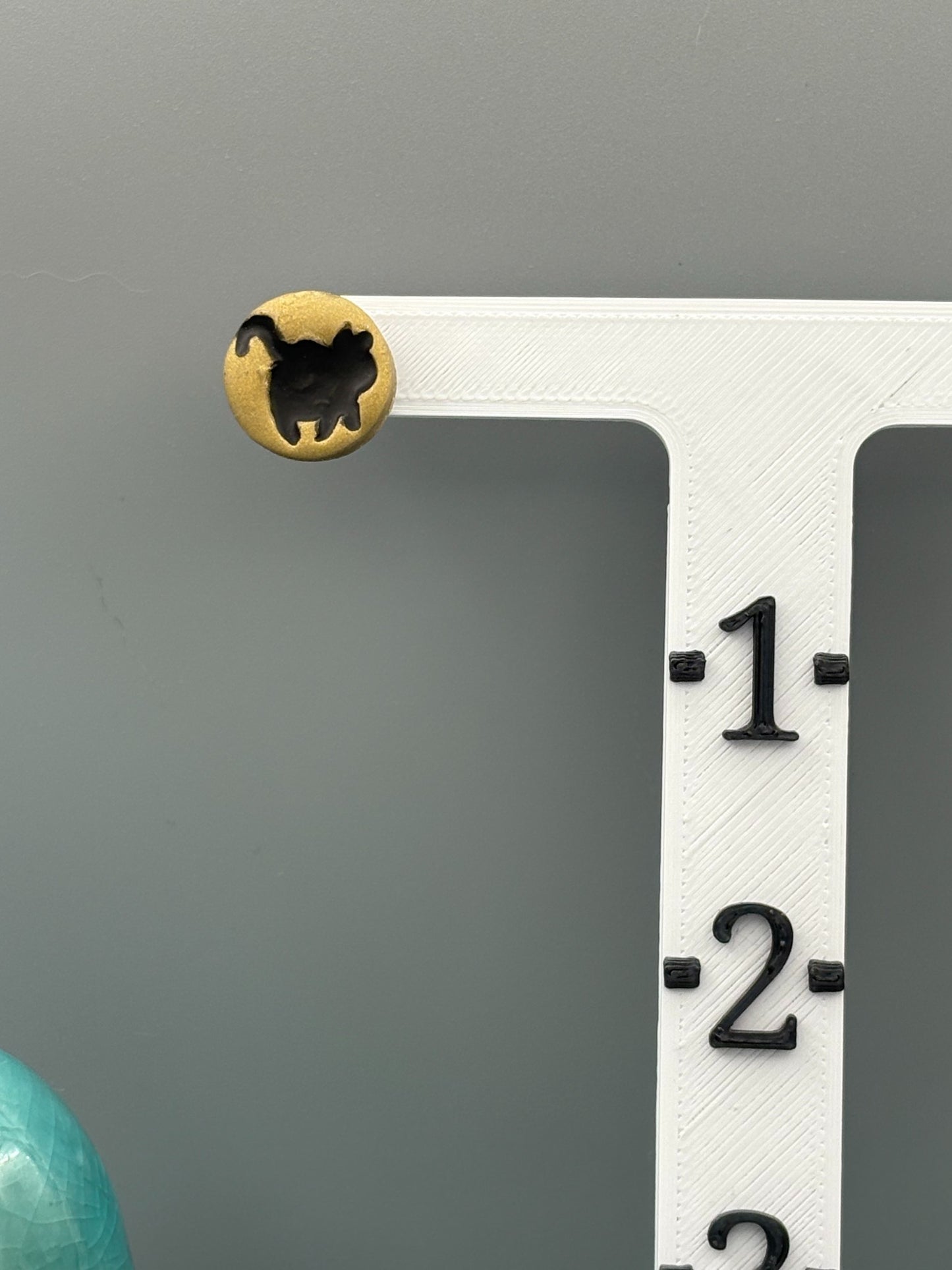 Gold Cat Stud Earrings - handcrafted polymer clay earrings by Lakeside Clay