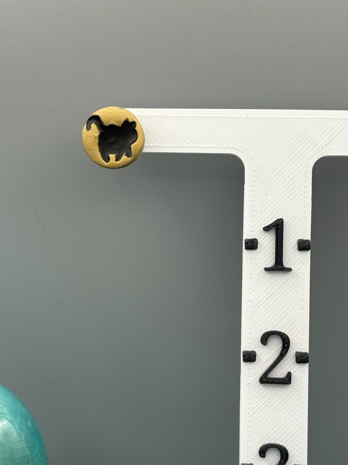 Gold Cat Stud Earrings - handcrafted polymer clay earrings by Lakeside Clay