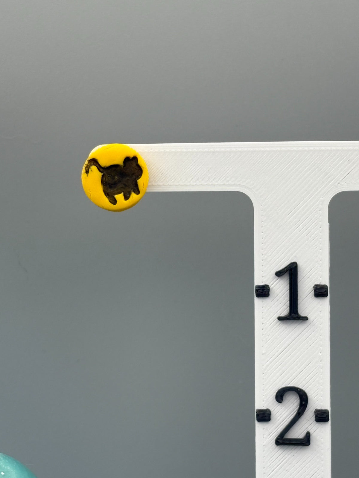 Yellow Cat Stud Earrings - handcrafted polymer clay earrings by Lakeside Clay