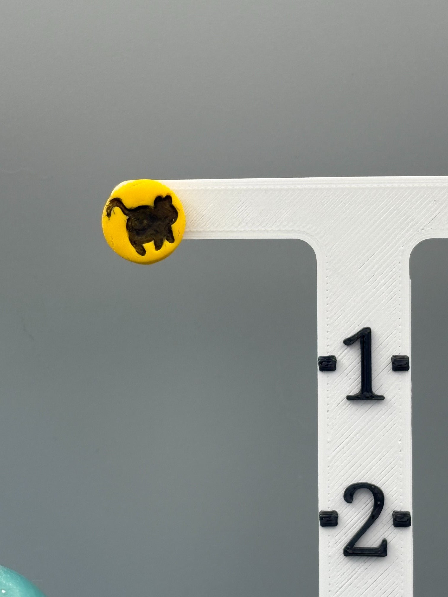 Yellow Cat Stud Earrings - handcrafted polymer clay earrings by Lakeside Clay