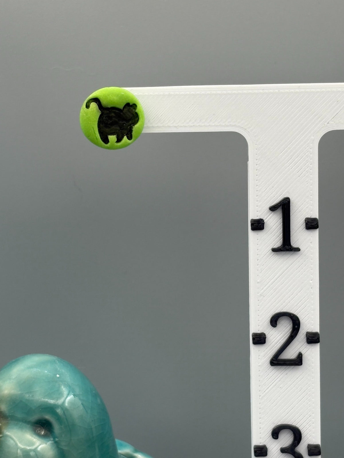 Green Cat Stud Earrings - handcrafted polymer clay earrings by Lakeside Clay