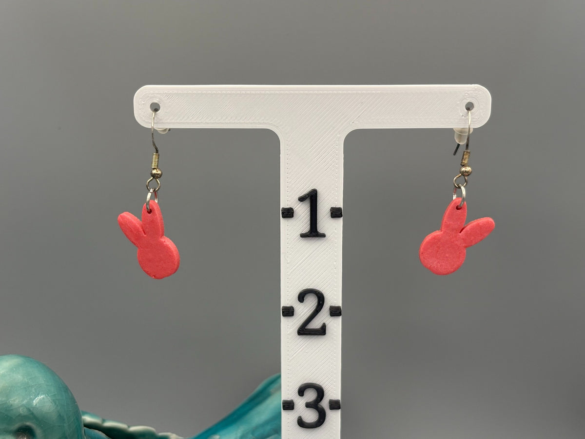 Pink Bunny Heads Earrings