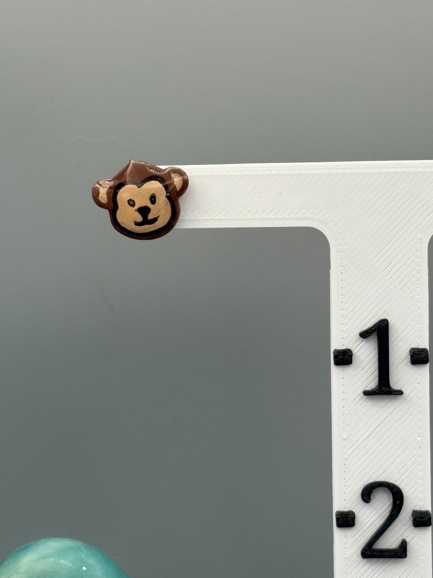 Monkey Stud Earrings - handcrafted polymer clay earrings by Lakeside Clay