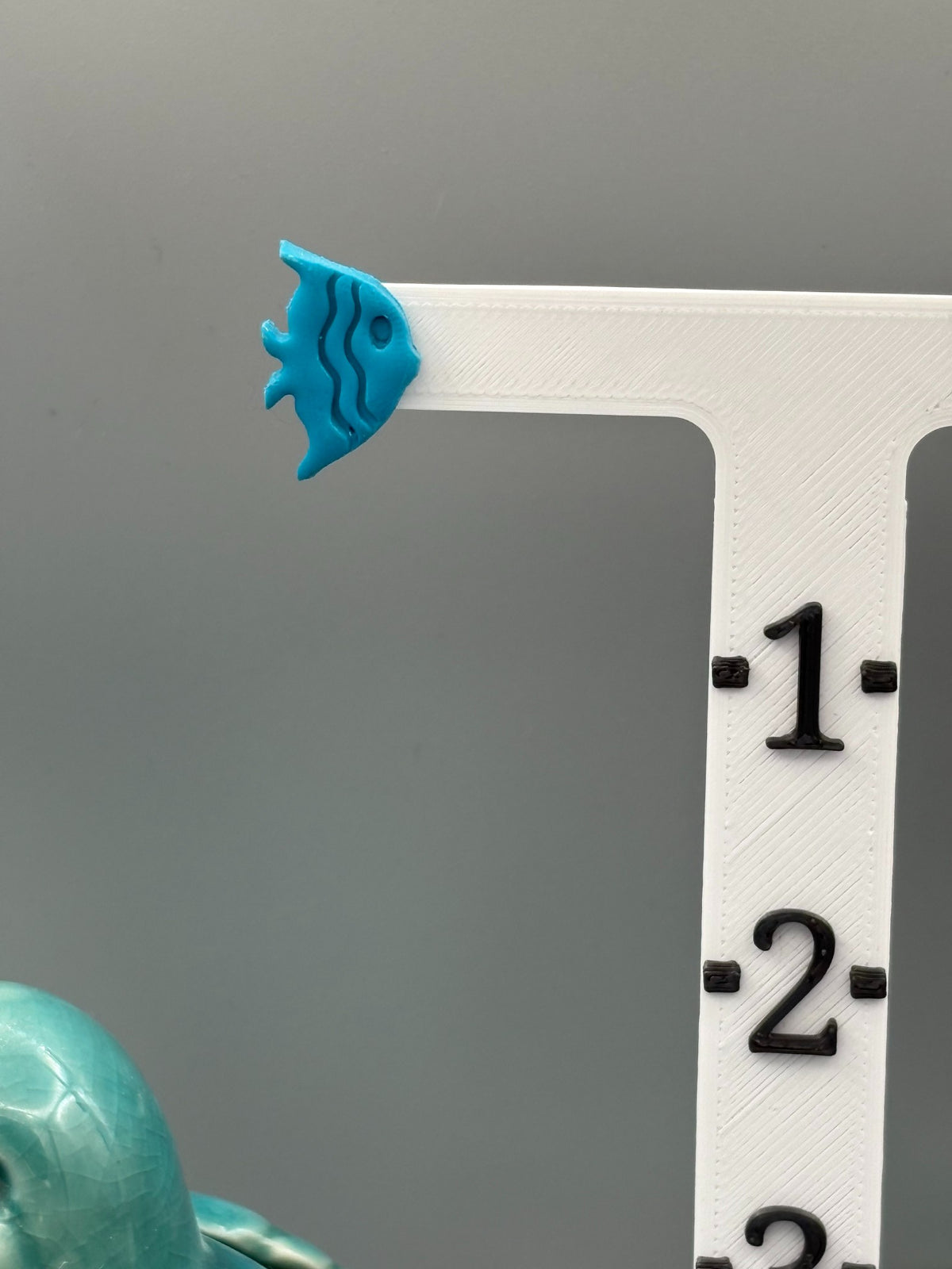 Teal Fish Stud Earrings - handcrafted polymer clay earrings by Lakeside Clay