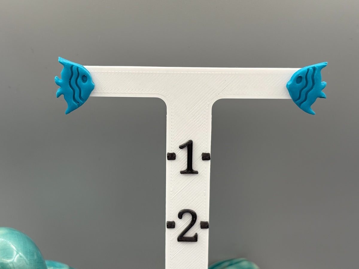 Teal Fish Stud Earrings - handcrafted polymer clay earrings by Lakeside Clay