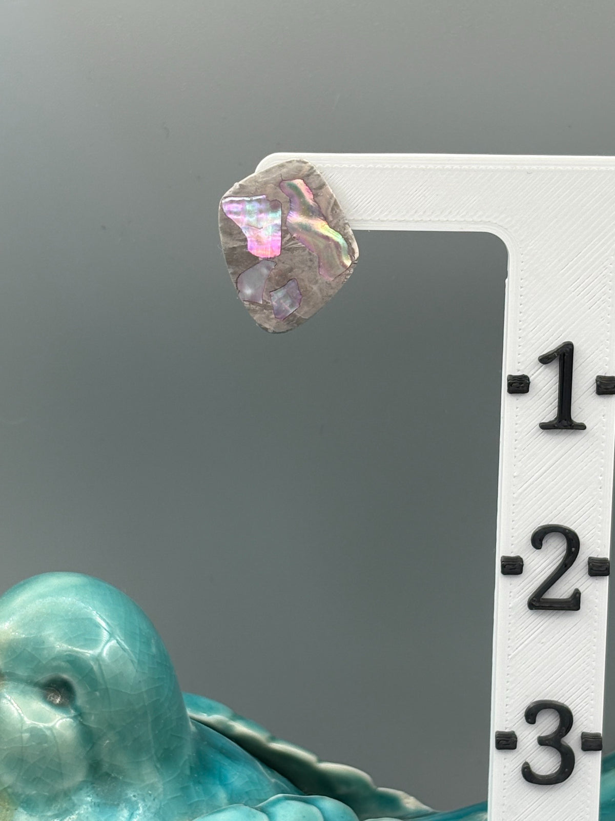 Grey Marble Tidal Fragments Square Stud Earrings