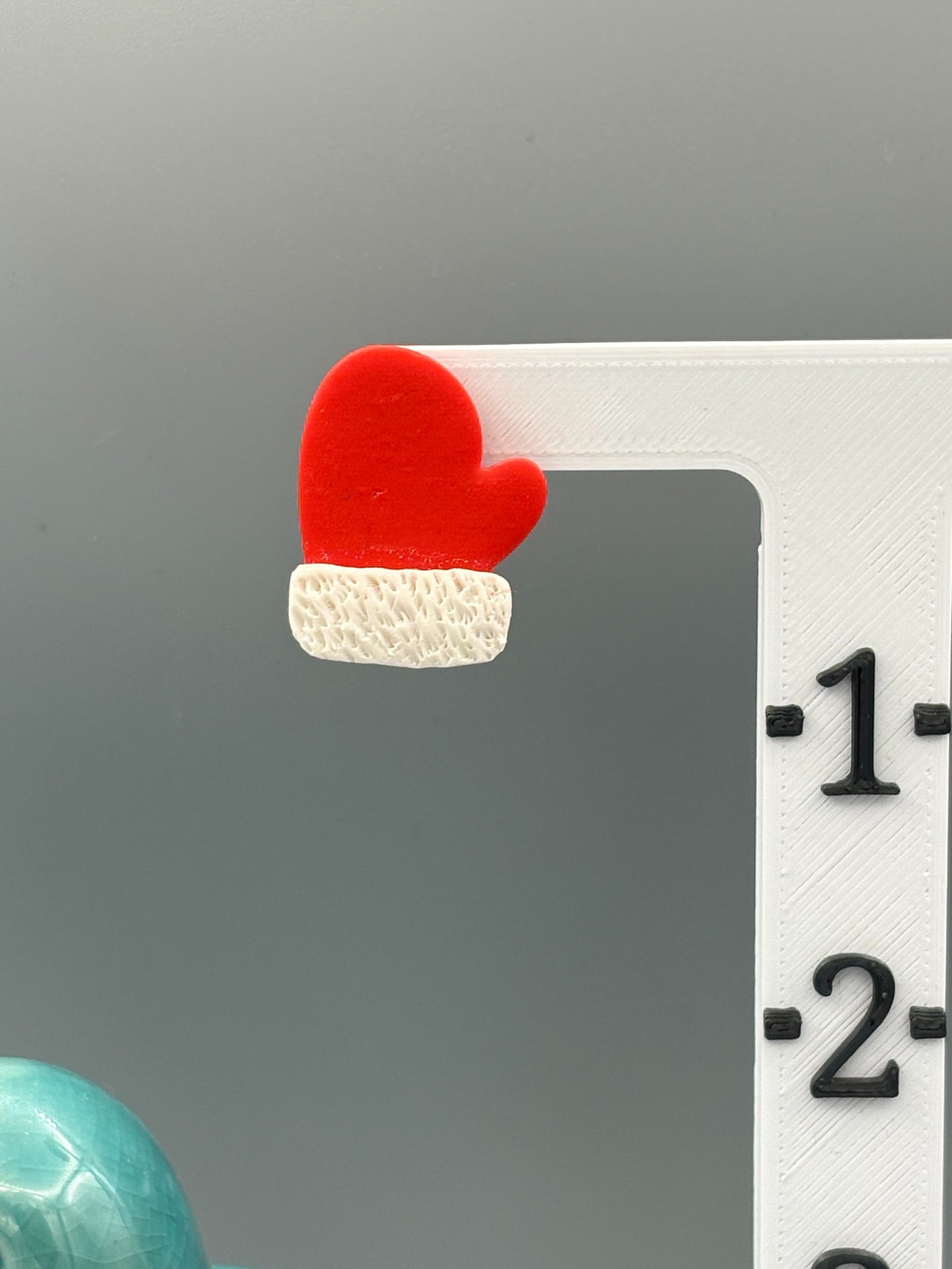 Christmas Mitten Stud Earrings - handcrafted polymer clay earrings by Lakeside Clay