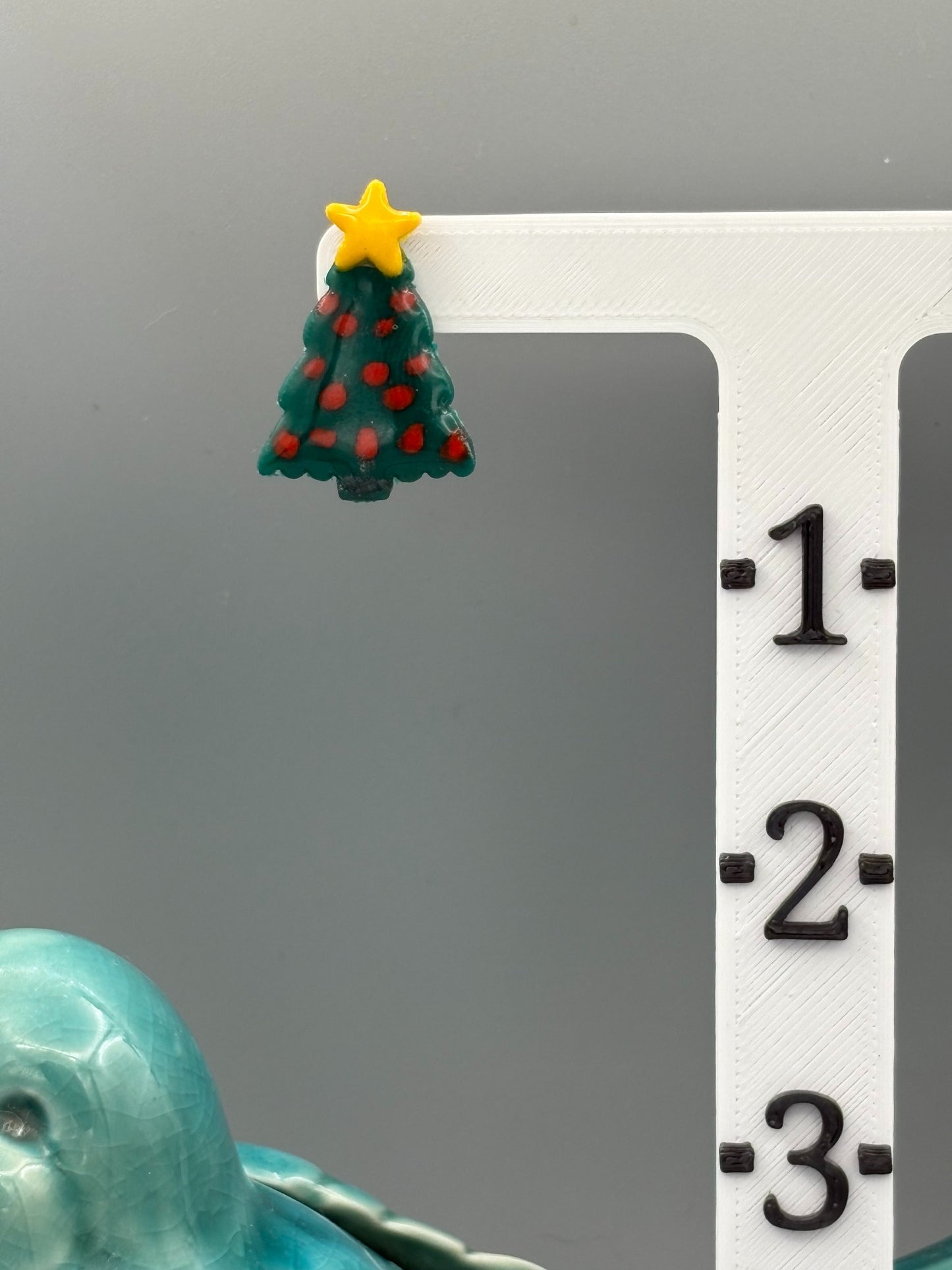Christmas Tree Stud Earrings - handcrafted polymer clay earrings by Lakeside Clay
