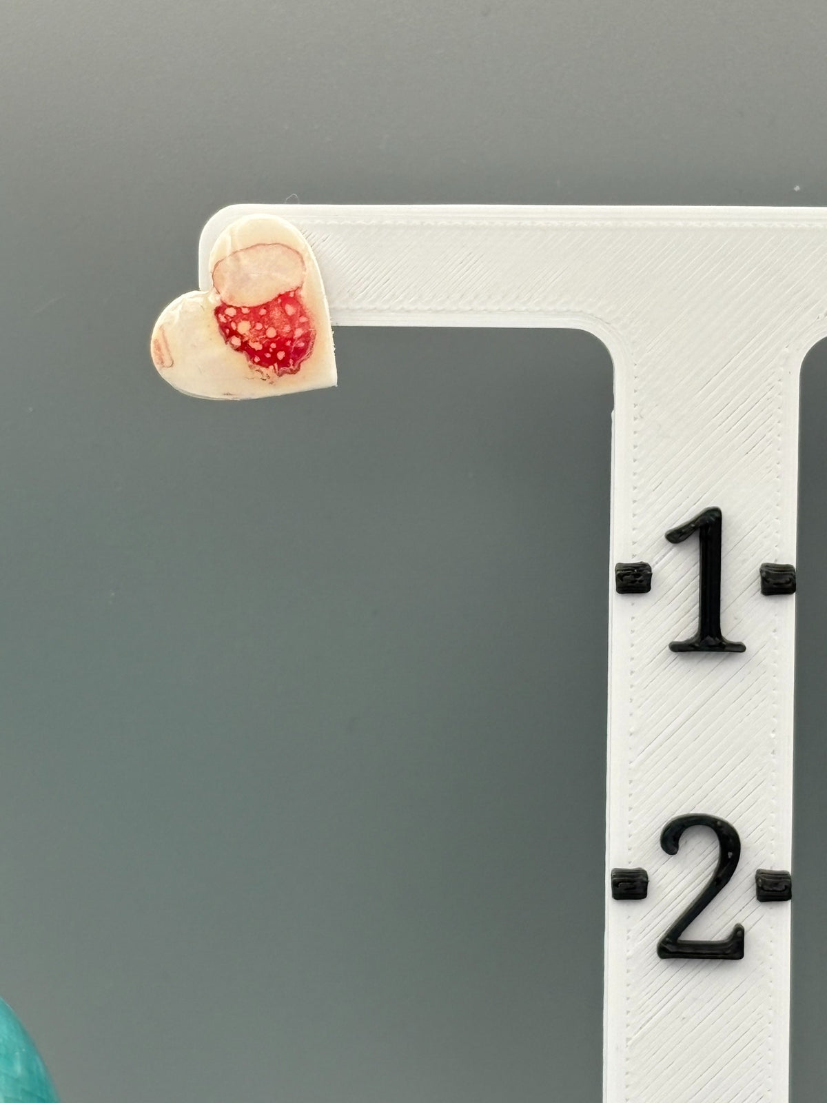 Red & White Mitten Heart Stud Earrings - handcrafted polymer clay earrings by Lakeside Clay