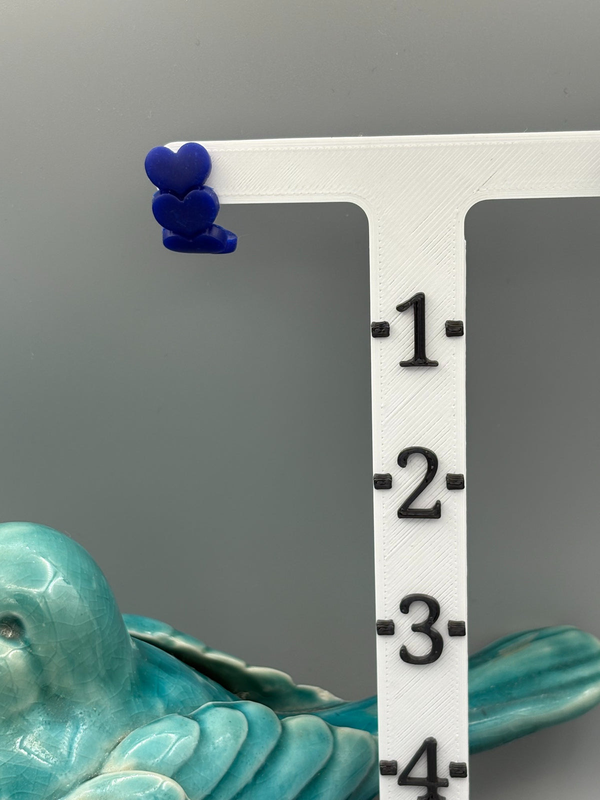 Blue Heart Huggie Earrings - handcrafted polymer clay earrings by Lakeside Clay