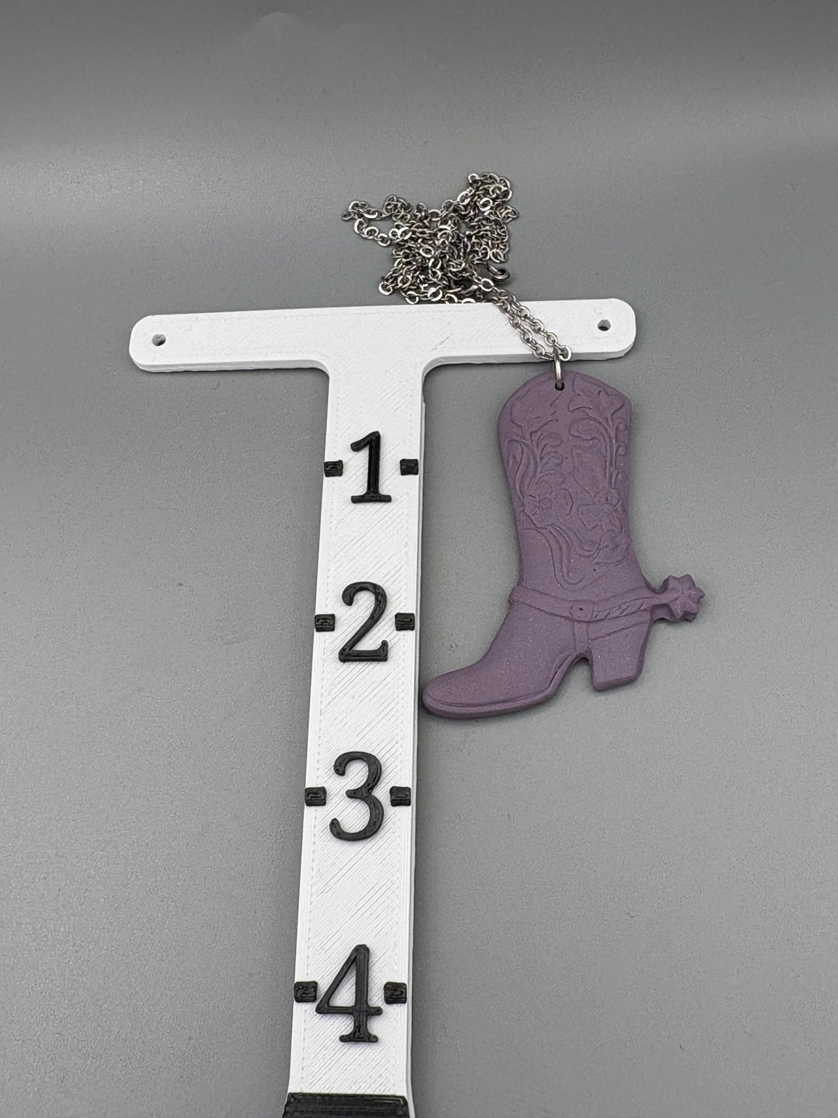 Lilac Cowboy Boot Necklace