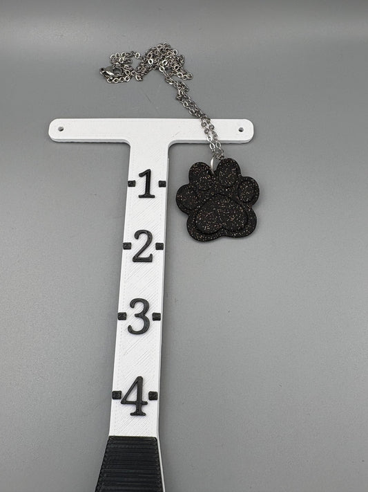Collier Empreinte de Patte Noire Scintillante