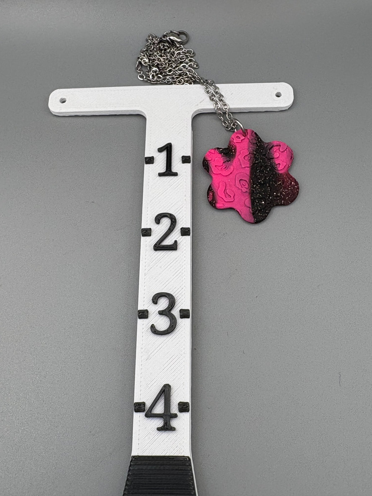 Pink & Black Leopard Necklace