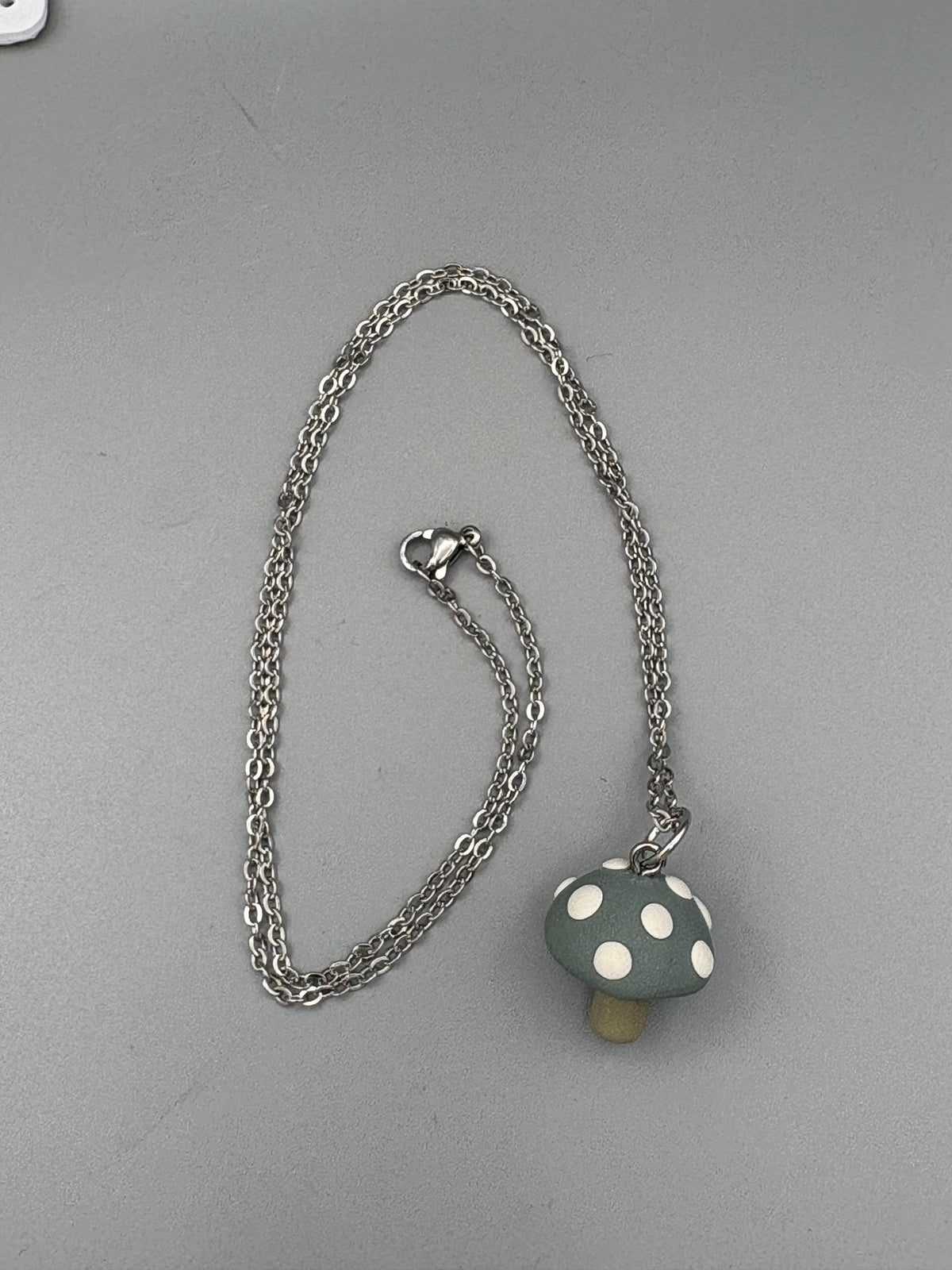 Green Mushroom Necklace