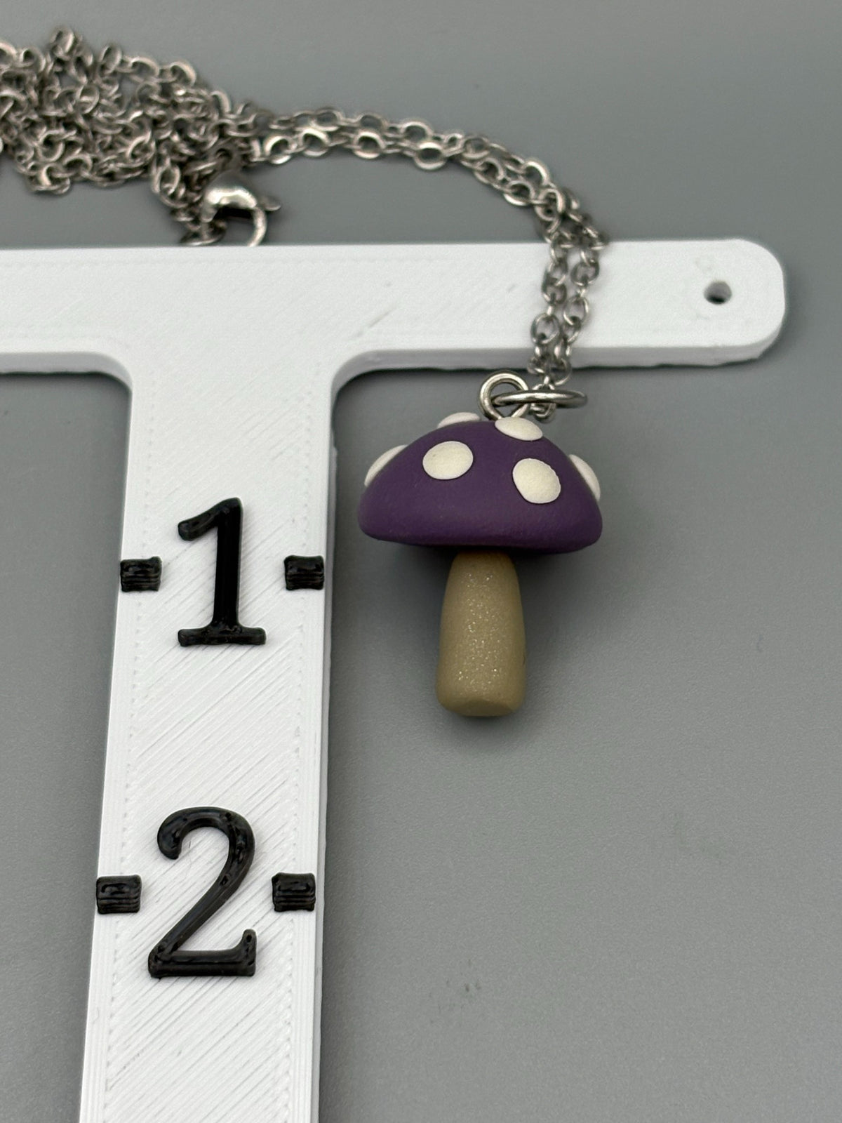 Purple Mushroom Necklace