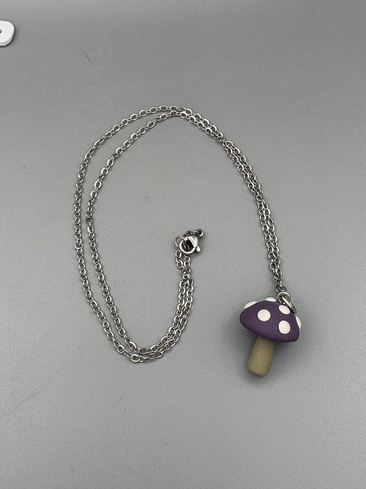 Purple Mushroom Necklace