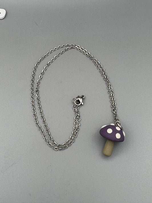 Collier Champignon Violet