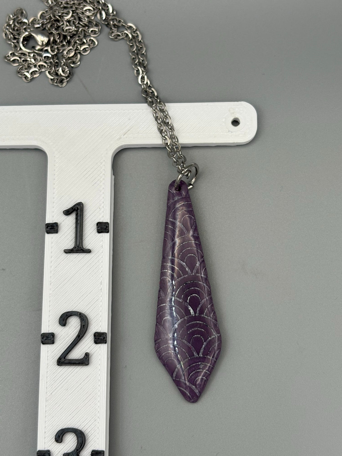 Purple Tie Necklace