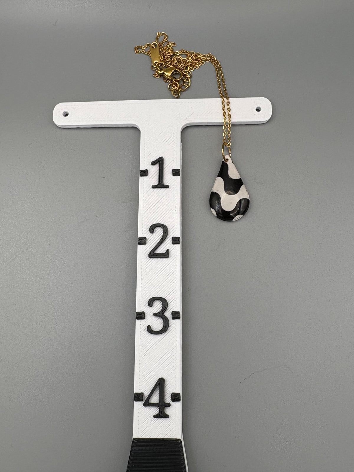 Black & White Wave Drop Necklace