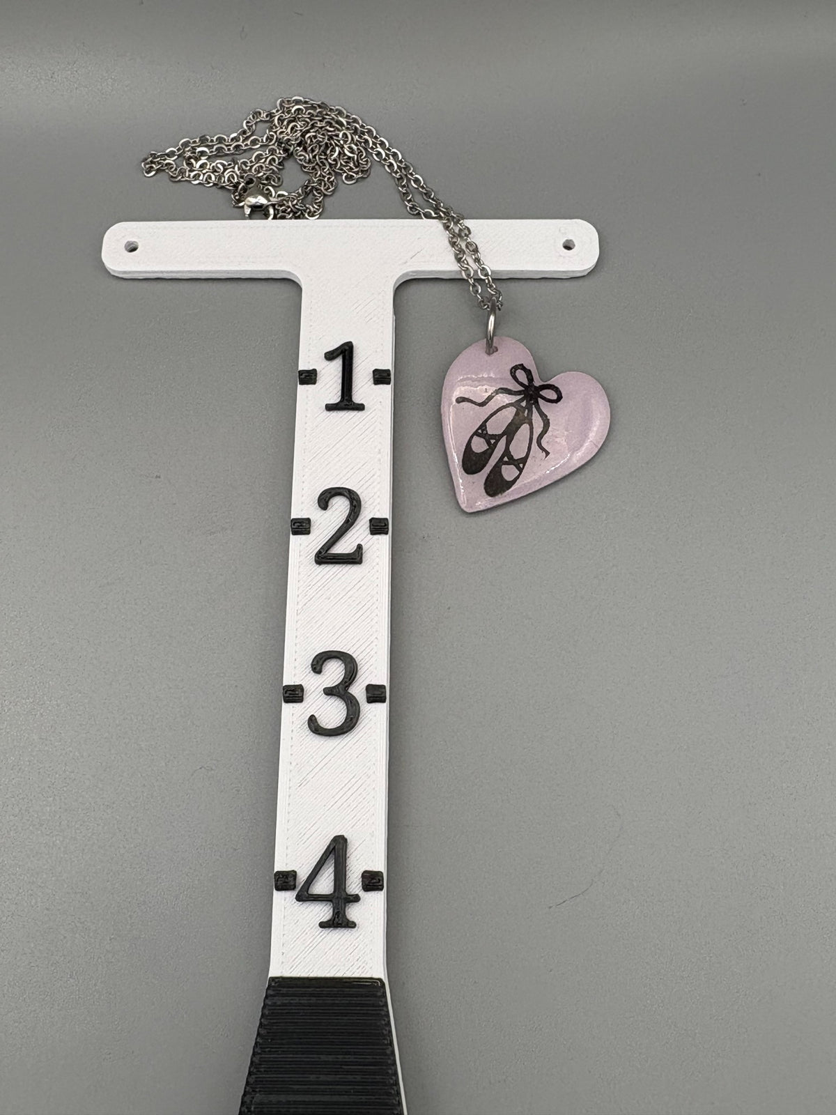 Lilac Tap Shoe Heart Necklace