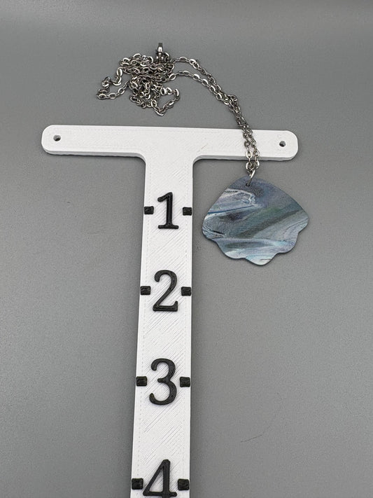 Collier Coquillage Marbre Bleu