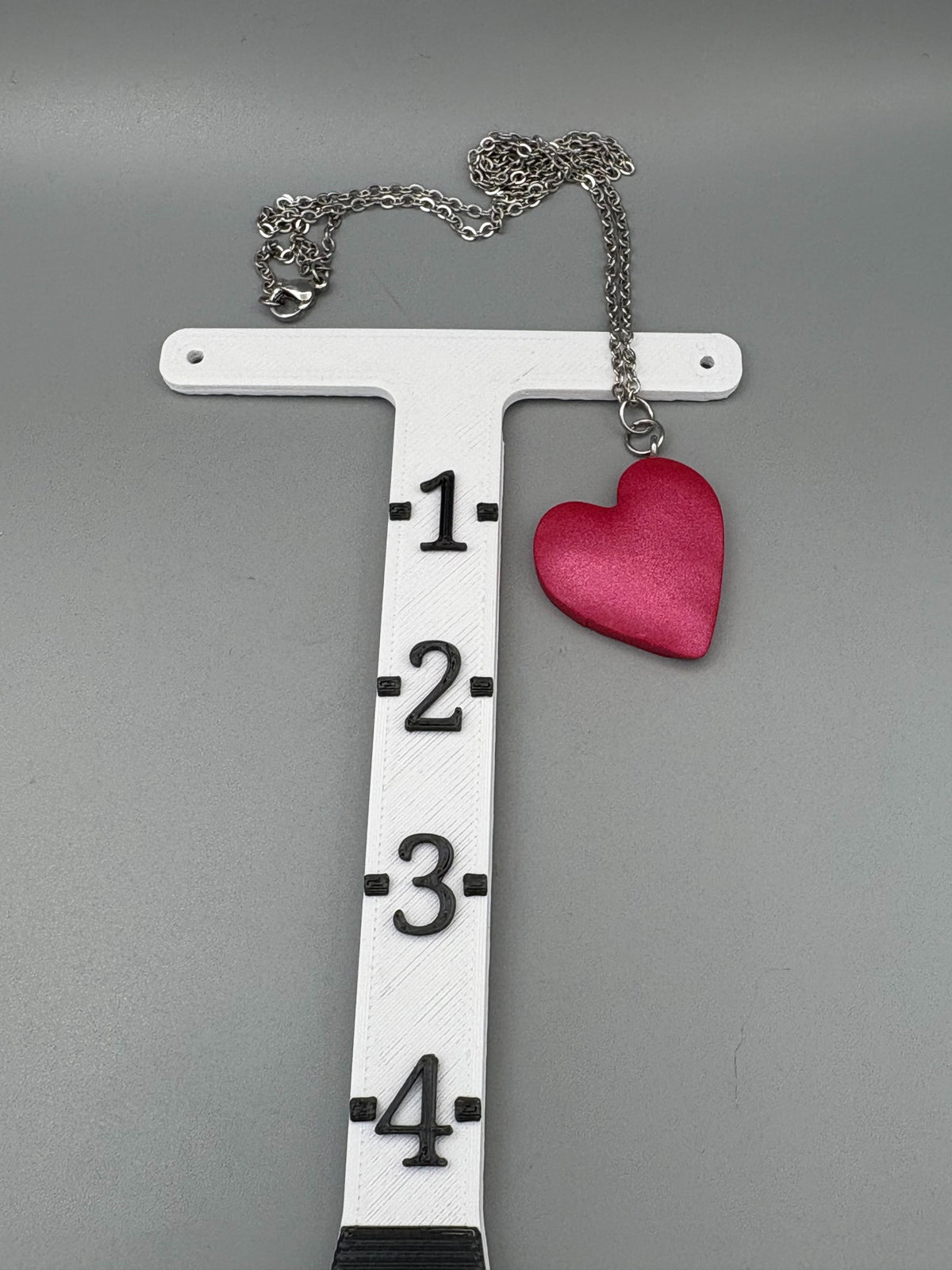 Pink Puffy Heart Necklace