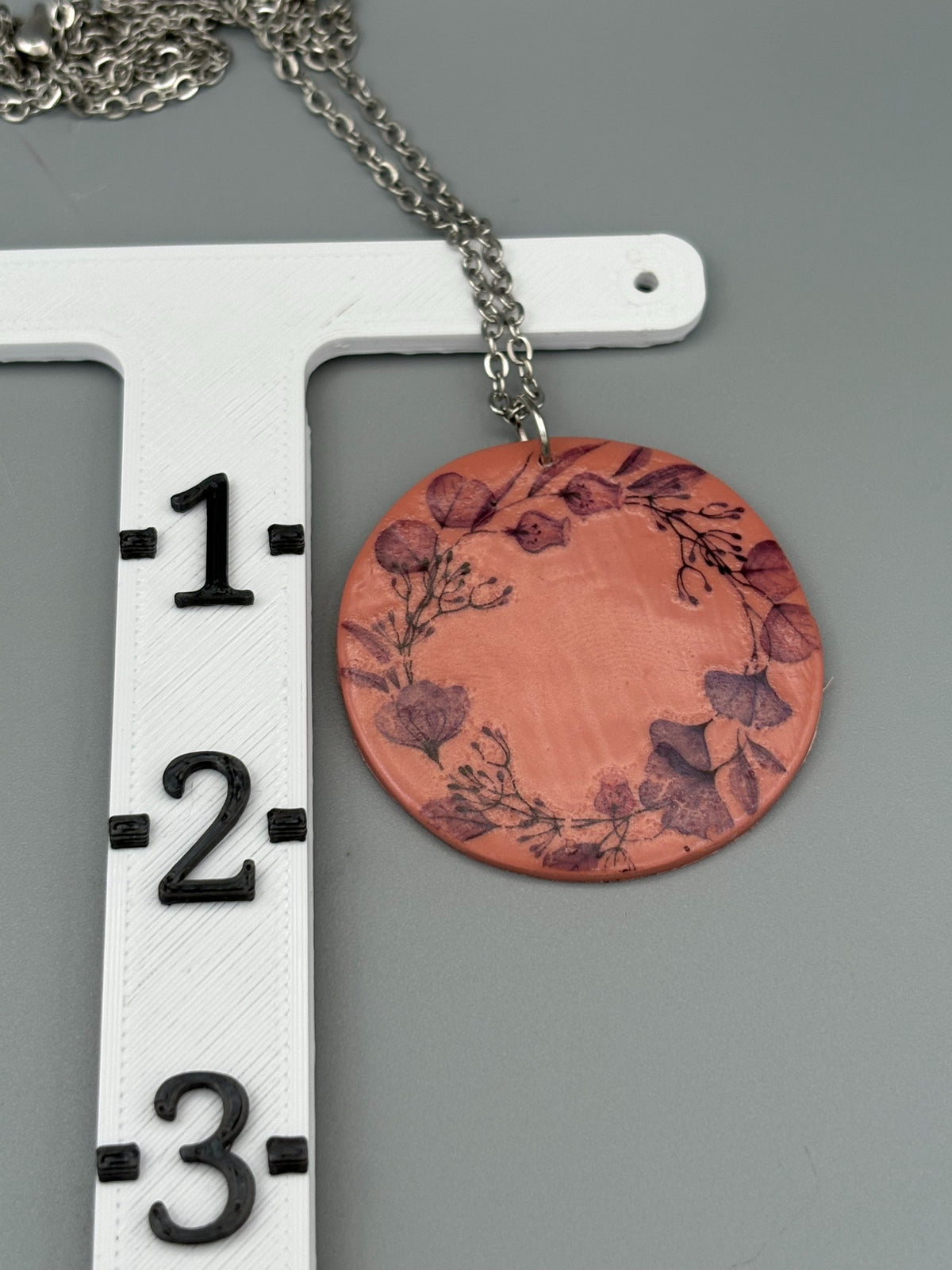 Pink Flower Wreath Necklace