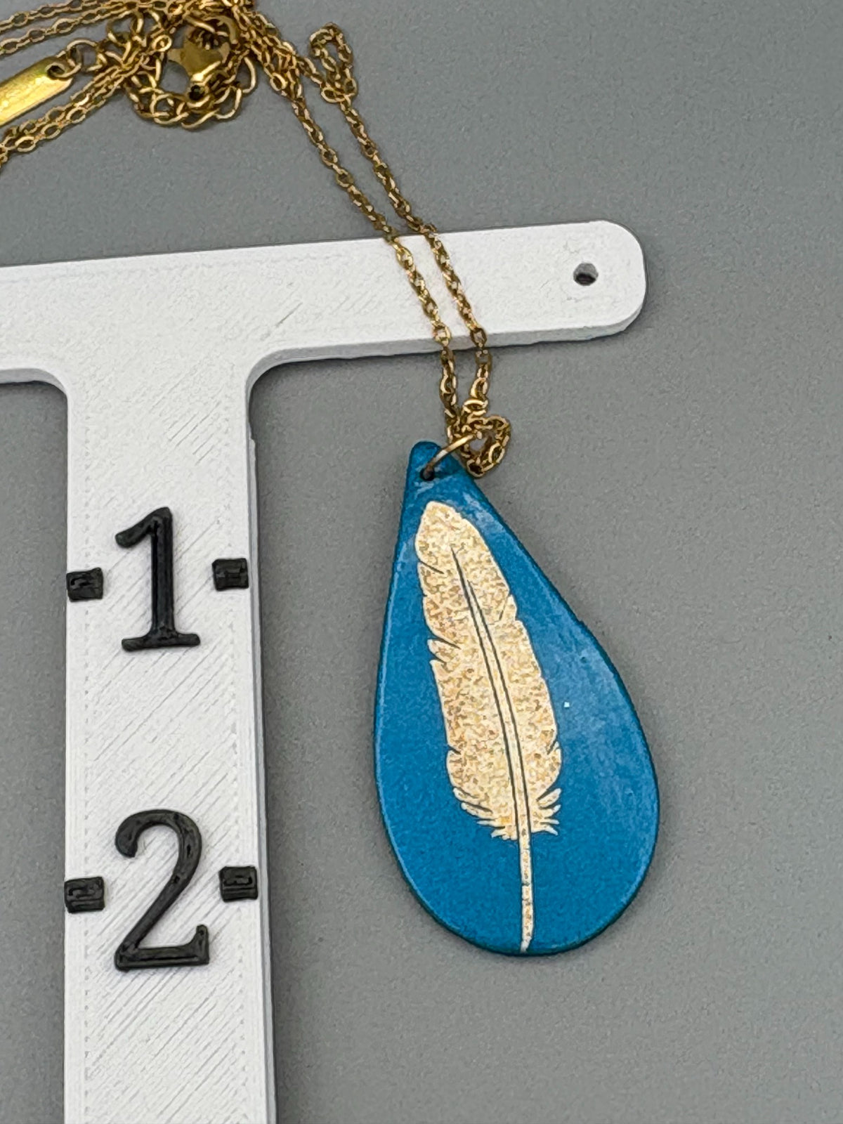 Gold Feather Necklace