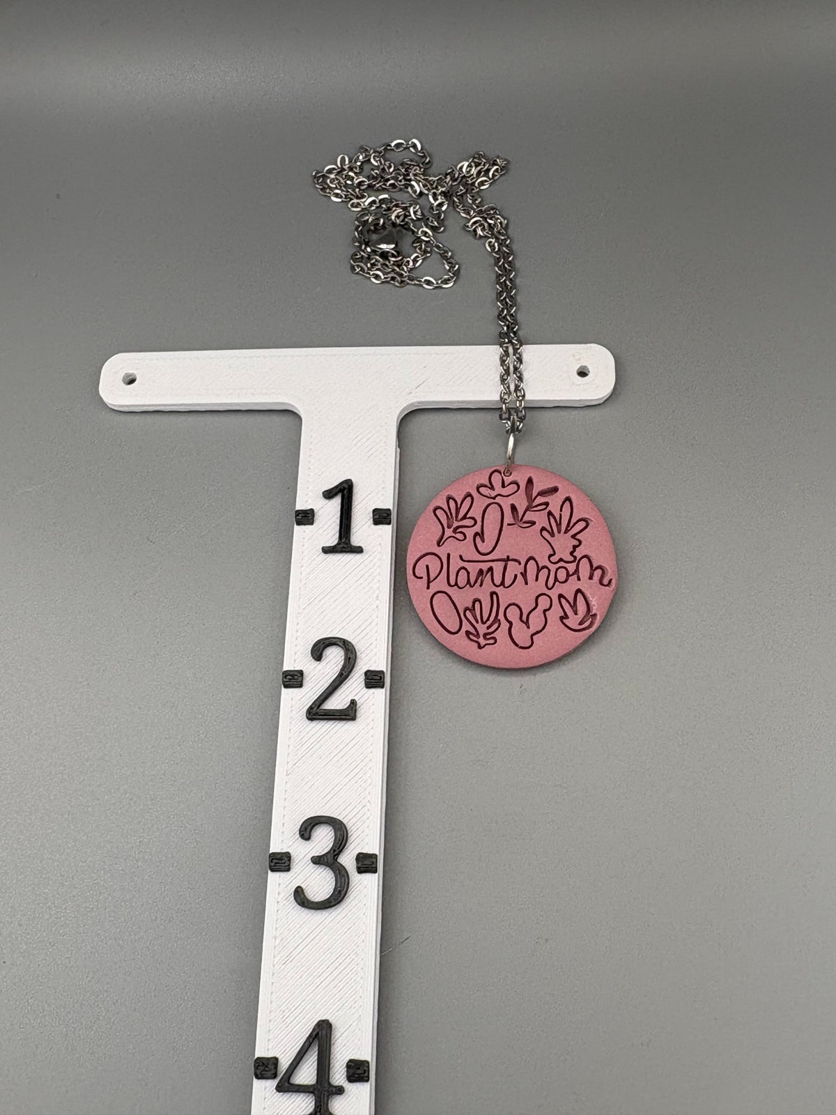 Collier cercle maman plante rose