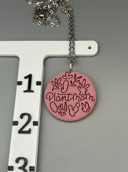 Collier cercle maman plante rose