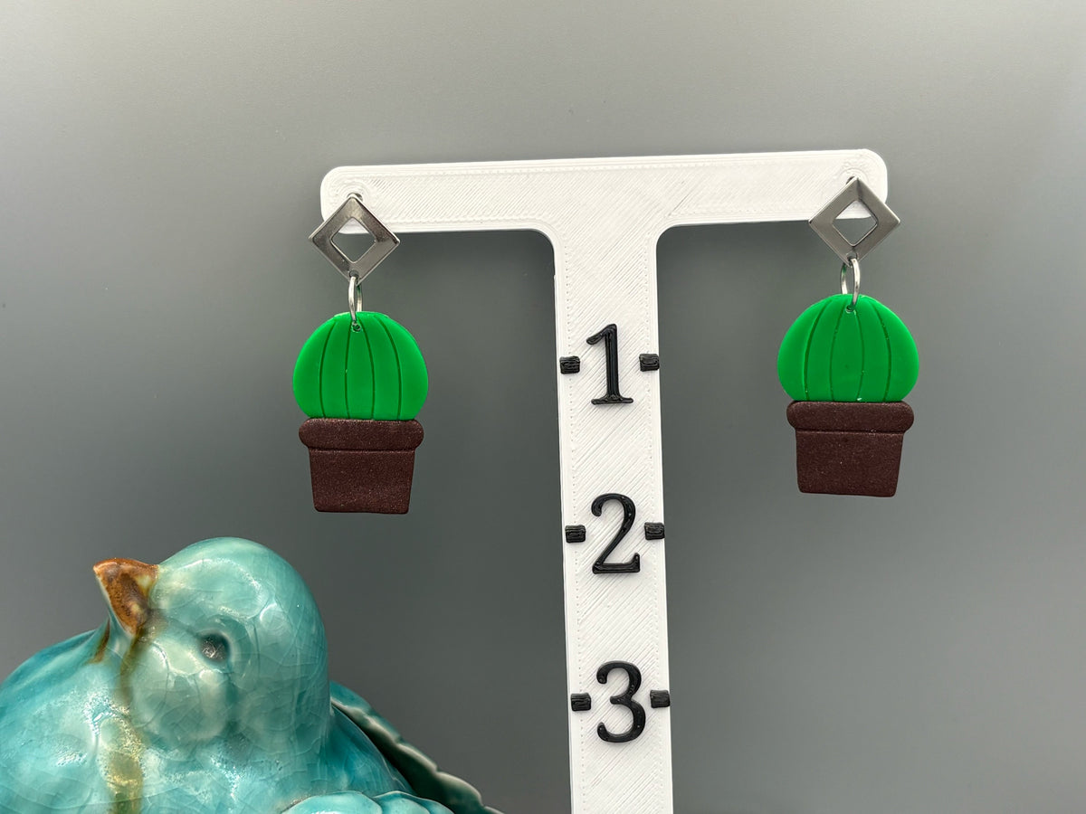 Boucles d'oreilles Cactus boule