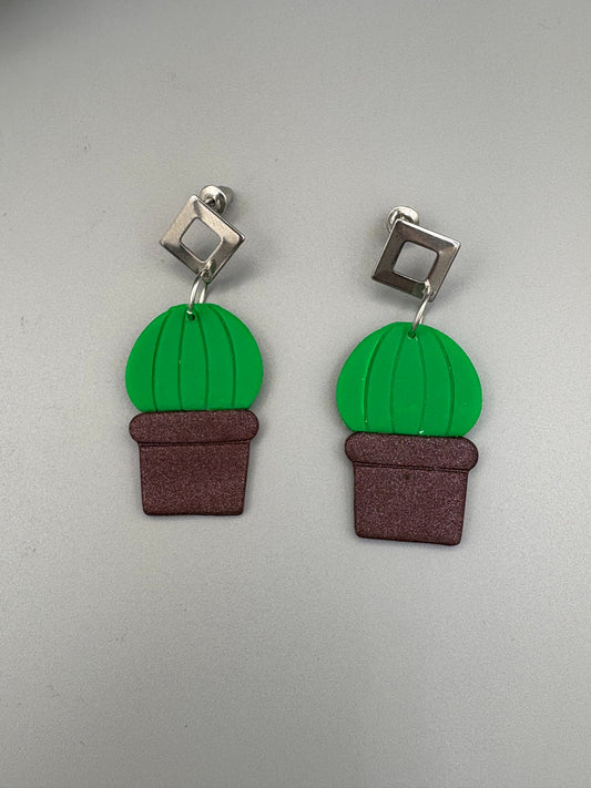 Boucles d'oreilles Cactus boule