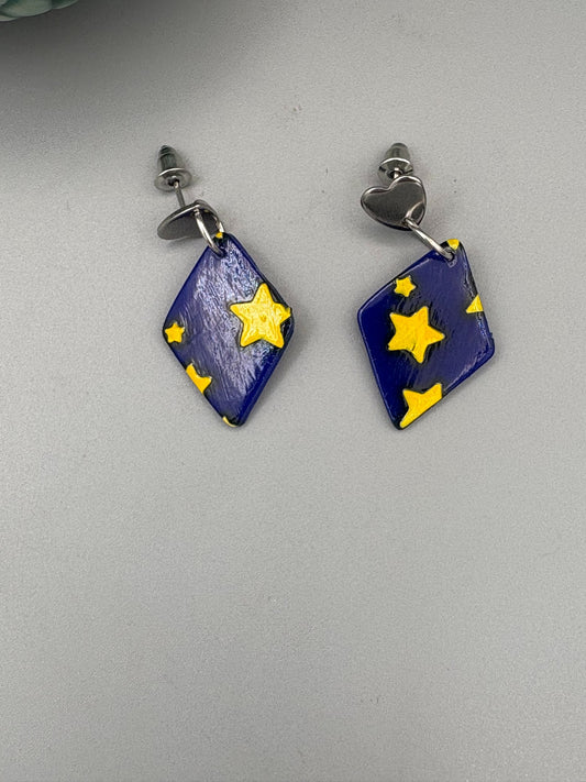Starry Sky Diamond Dangle Earrings