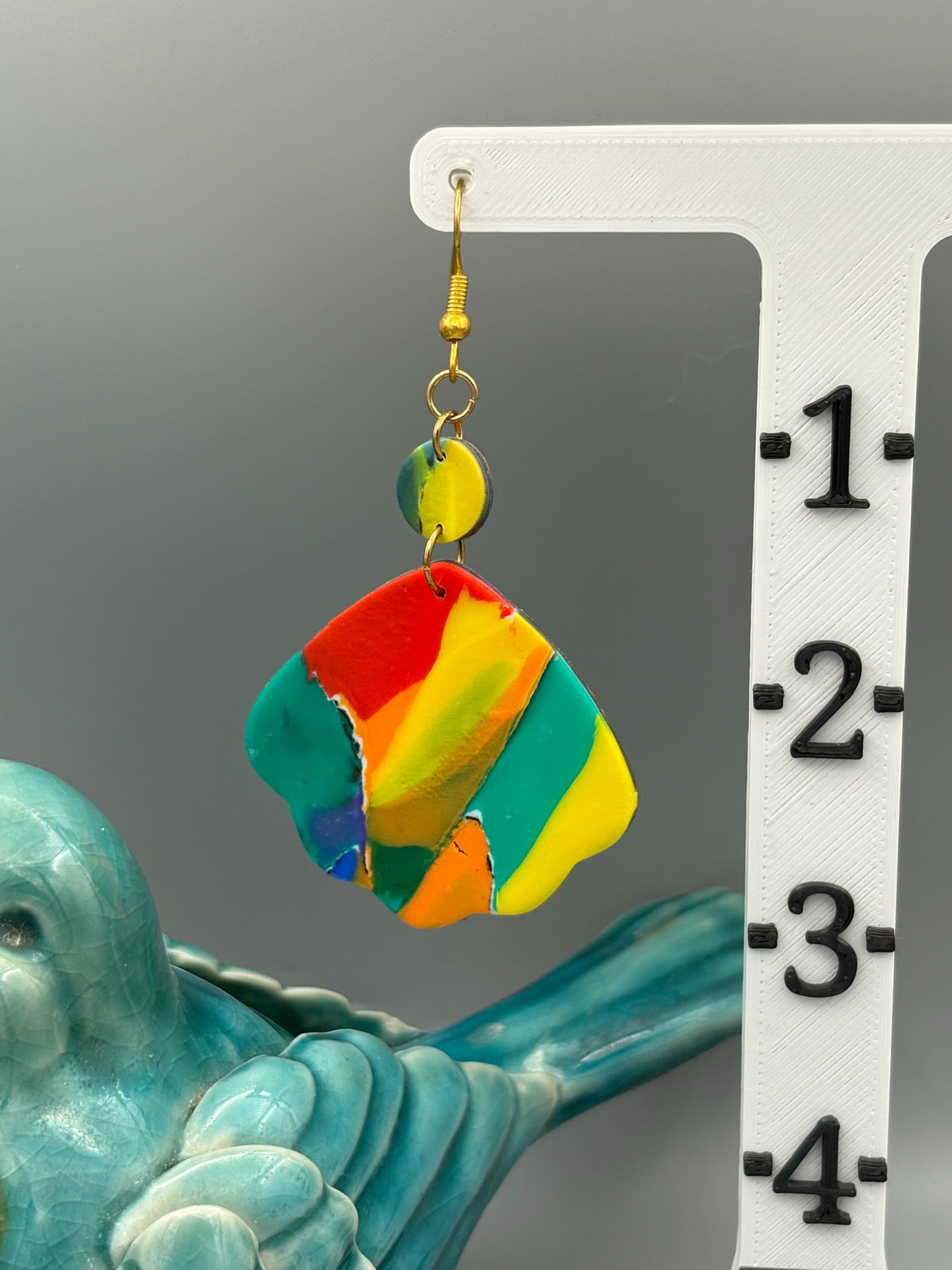 Boucles d'oreilles Cercles & festons aquarelle