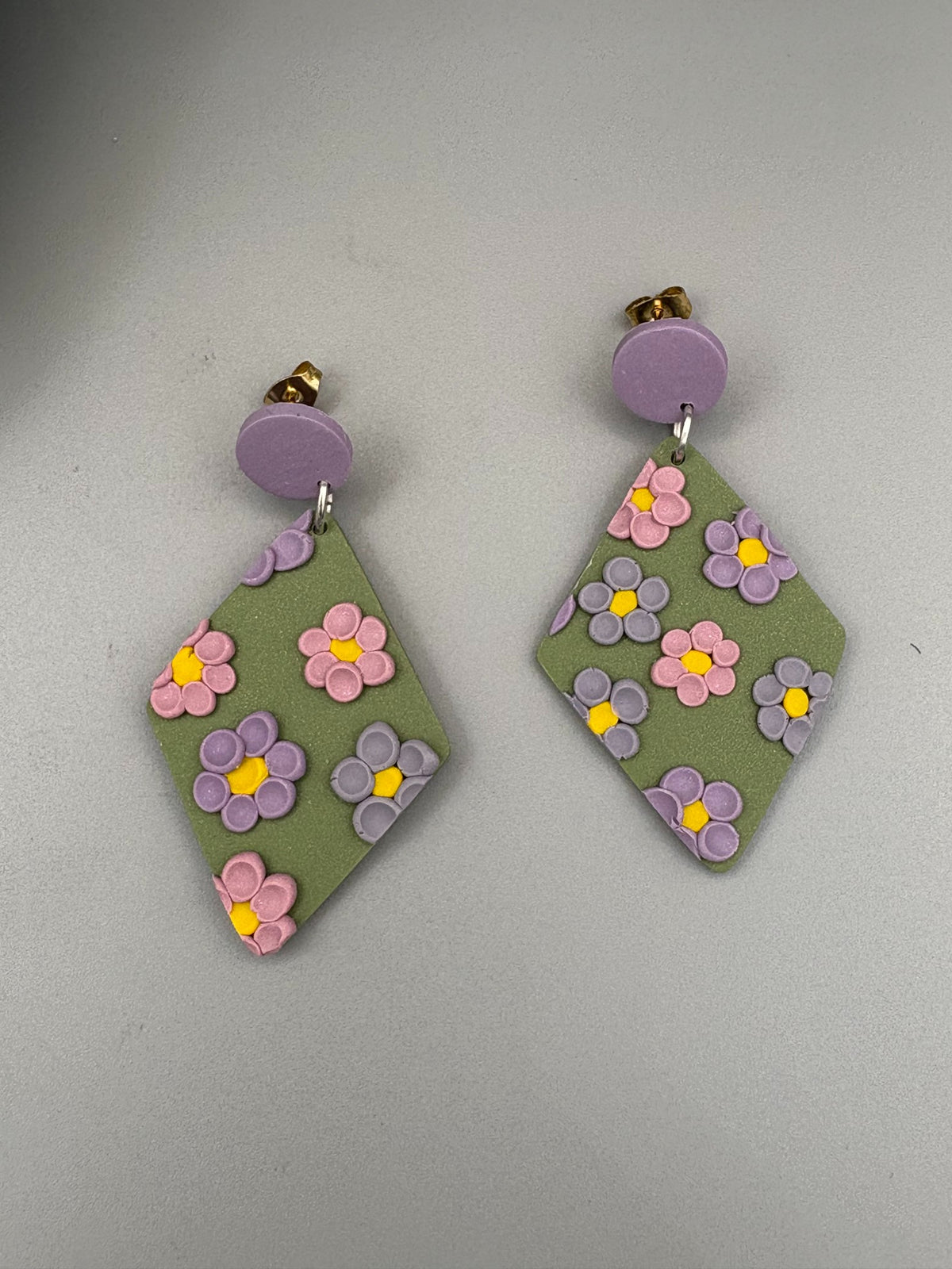 Lavender Fields Diamond Dangle Earrings